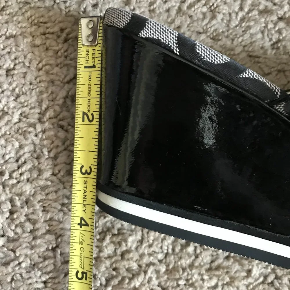 Coach Black Signature Wedge Sandals